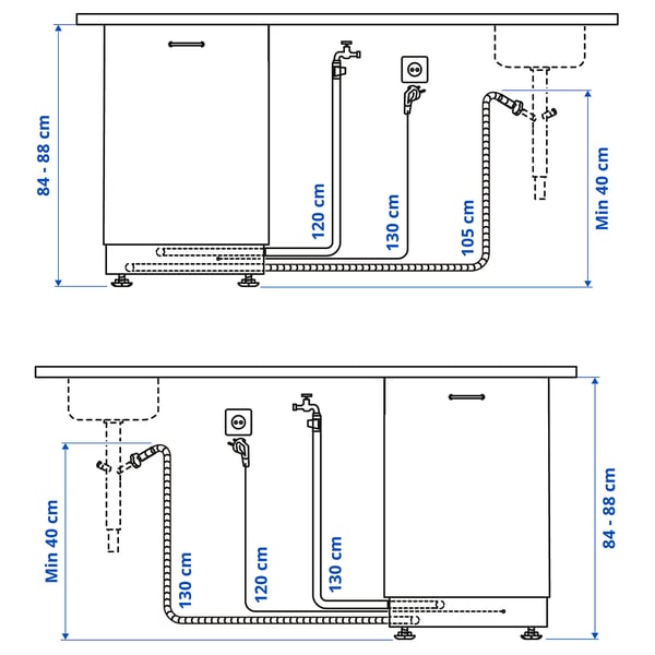 Illustration with measurements for the product: LAGAN.