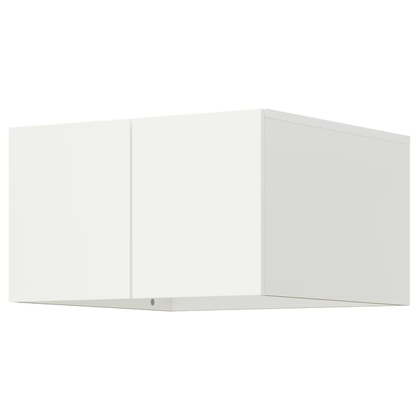 A white LASTARE storage unit extension. It a minimalist design with a rectangular shape and smooth finish. Ideal for maximising vertical space.