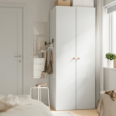 LASTARE Wardrobe combination, white, 80x62x201 cm