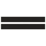 Two black rectangular wooden panels with bevelled edges, showcasing a timeless, traditional design.
