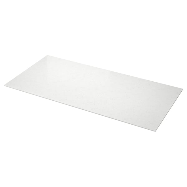 LOCKEBO Custom made worktop, white marble effect/glass composite, 1 m²x2.0 cm