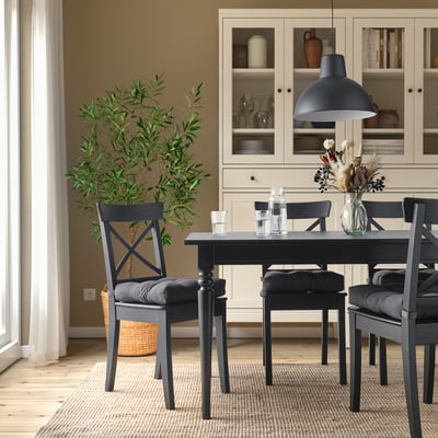 MALINDA Chair pad, anthracite, 40x38x7 cm
