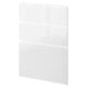 White METOD kitchen cabinet with high gloss finish and sleek handles, featuring a modern rectangular design.