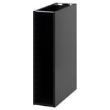 Black METOD kitchen cabinet, rectangular with perforated back, sturdy design.