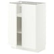 METOD Base cabinet with shelves/2 doors, white/Aspudden matt white, 60x37 cm