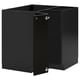 Black METOD cabinet set, modern design, square shape, with adjustable shelves.