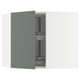 METOD kitchen unit in grey-green with adjustable shelf, matt finish, modern design.