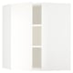 White METOD kitchen cabinet set. Three shelves, adjustable design, modern minimalist look.