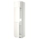 METOD white cabinet, tall and slim with two doors, smooth finish, minimalist design.