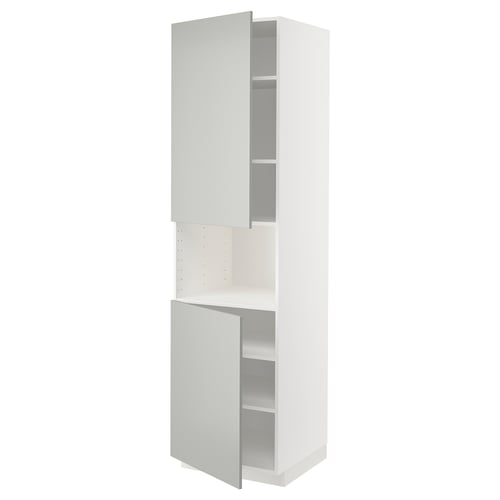 METOD white kitchen cabinet set, modern, light grey havstorp doors, 25 year guarantee.