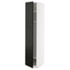Modern tall black cabinet with 3 shelves, part of IKEAs METOD kitchen system.