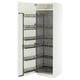 METOD High cabinet with pull-out larder, white/Aspudden matt white, 60x60x200 cm