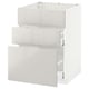 METOD white kitchen unit with 2 drawers, high-gloss finish, modern design, durable frame & smooth drawers.