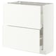 METOD / MAXIMERA Base cabinet with 2 drawers, white/Aspudden matt white, 80x37 cm