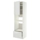 METOD / MAXIMERA High cabinet f built-in appliances, white/Ringhult light grey, 60x60x220 cm