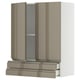 Modern kitchen cabinet: METOD, high gloss dark grey-brown, sleek design with minimal handles.