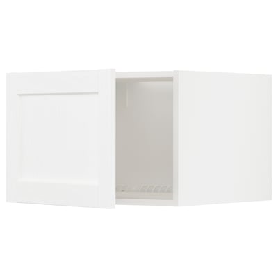 White METOD kitchen cabinet with enköping fronts, rectangular, sleek design.