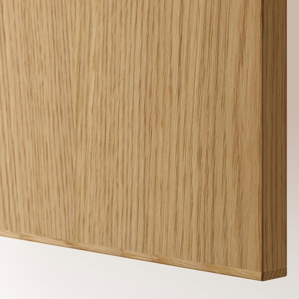 METOD Top cabinet, white/Sinarp oak veneer, 40x40 cm