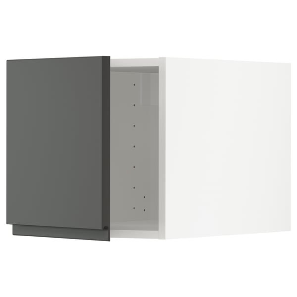 METOD kitchen cabinet in dark grey with soft-close hinges, modern and minimalist design.