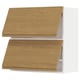 Wood grain cabinet: 2 drawers, white frame, rectangular, minimalist design.