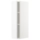 METOD white gloss kitchen cabinet, modern, rectangular, fiberboard, 18mm thick.
