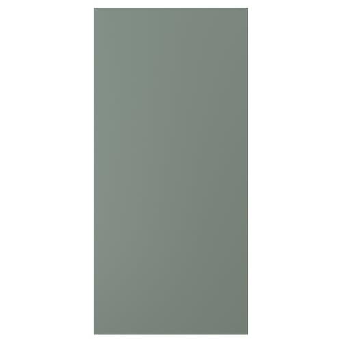 A NICKEBO kitchen cabinet panel in grey-green with a smooth, rectangular design. It has a uniform matt finish and measures 30x60 cm.