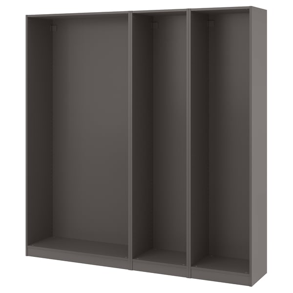 PAX wardrobe frame, black, particleboard, rectangular, minimalist.