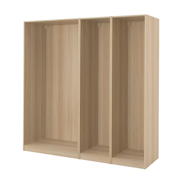PAX wardrobe frame in oak effect, light brown, rectangular, simple design.