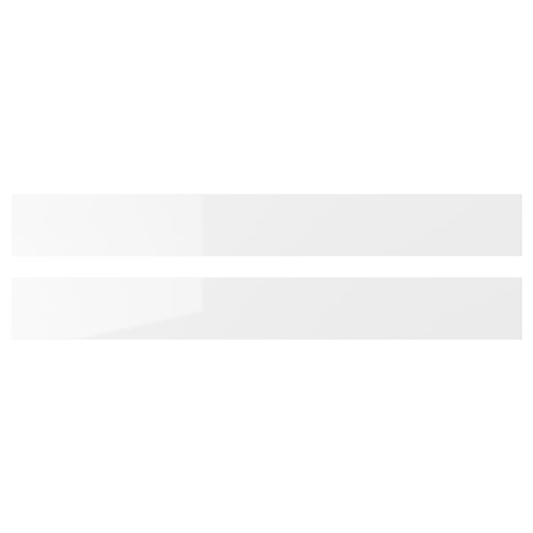RINGHULT white kitchen drawer front, glossy, rectangular, fiberboard with melamine foil.