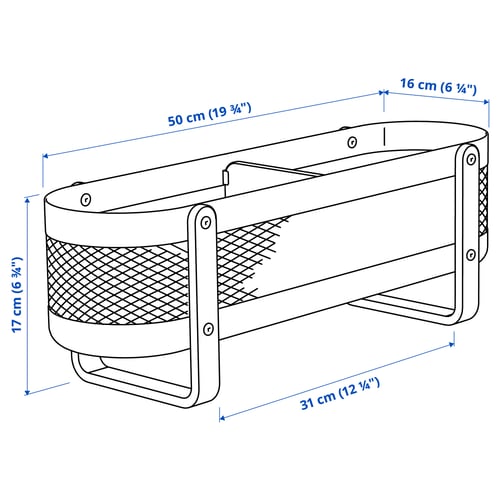 Illustration with measurements for the product: RISATORP.