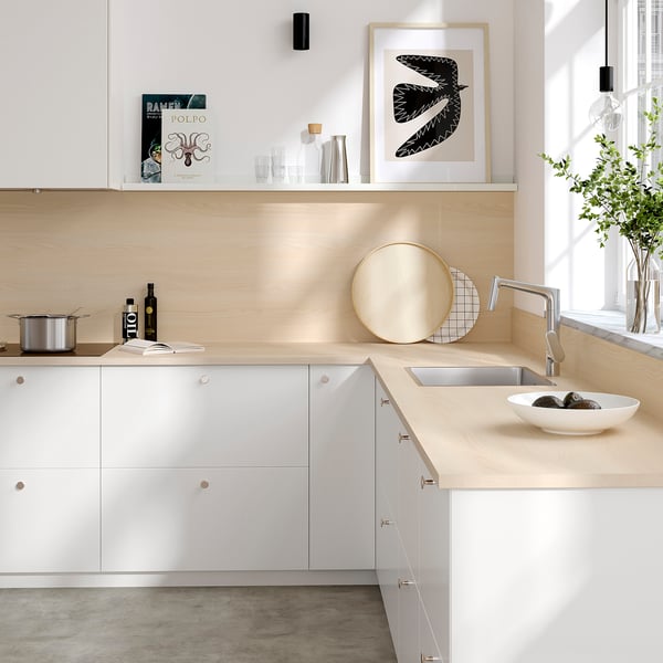 SIBBARP Custom made wall panel, light ash effect/laminate, 1 m²x1.3 cm