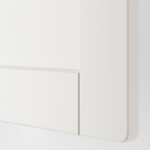 Clean, minimalist white shelf. Smooth, even surfaces suggest quality craftsmanship.