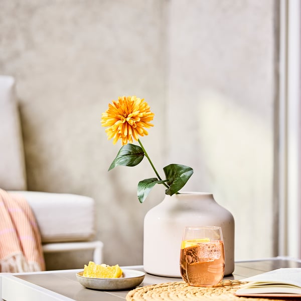 SMYCKA Artificial flower, Chrysanthemums/orange, 55 cm