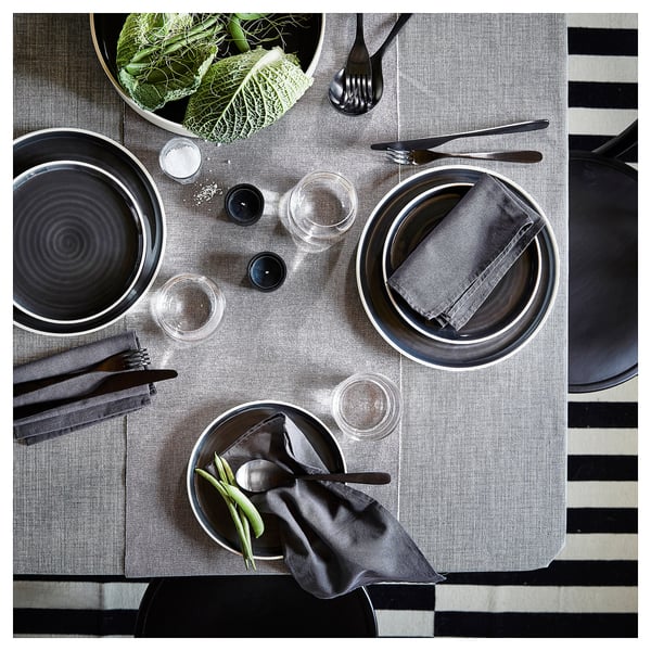 TILLAGD 24-piece cutlery set, black