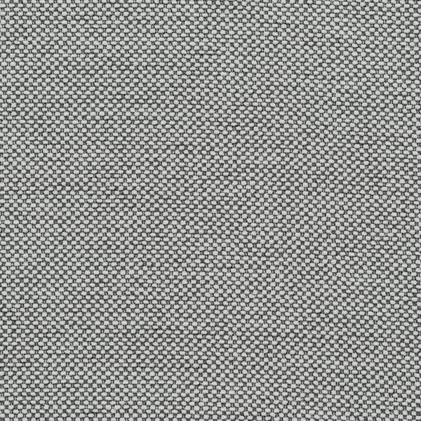 Close-up of TUFJORD bed upholstery: intricate, uniform pattern of dark and light threads offering soft texture and durability.