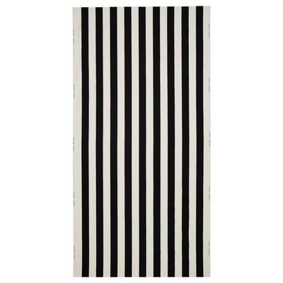 VARGTÖREL black & white striped cotton fabric for crafts.