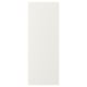 White VEDDINGE kitchen cabinet, sleek and modern, smooth surfaces, easy to clean, lacquered finish.