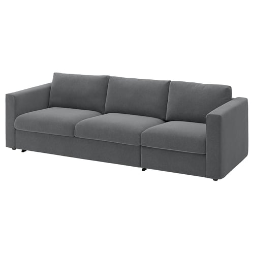 VIMLE 3-seat sofa-bed, Johanneshov dark grey