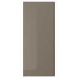 VOXTORP Door, high-gloss dark grey-brown/vertical handle, 60x140 cm