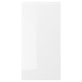 VOXTORP white high-gloss cabinet, sleek modern design, easy clean surface.