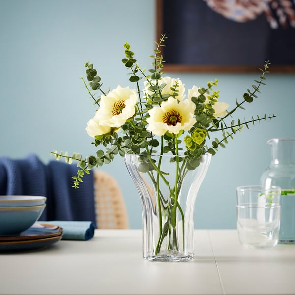 DOFTRIPS Ваза, прозрачное стекло, 18 см