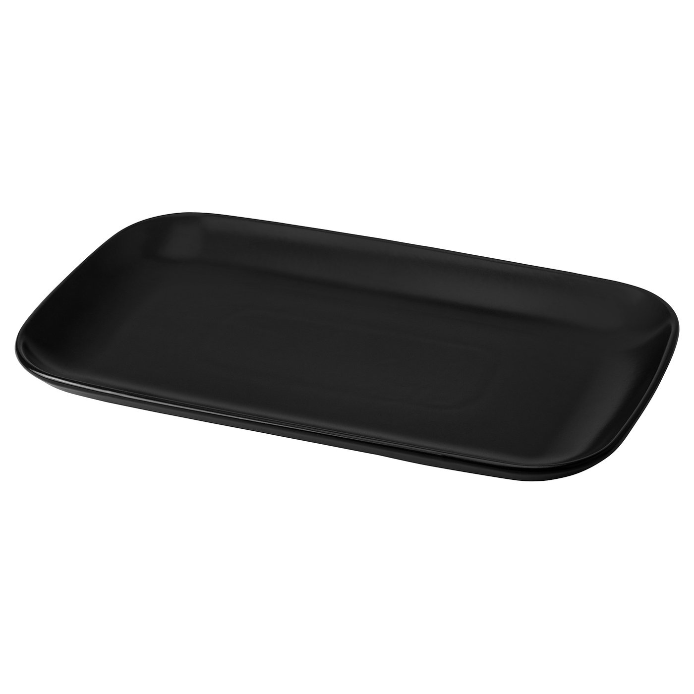FÄRGKLAR Тарелка, матовая поверхность темно-серый, 30x18 см
