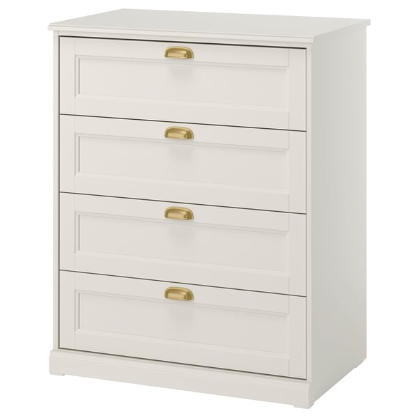 FÅGELFJÄLLET Комод с 4 ящиками, белый с оттенком, 82x51x101 см