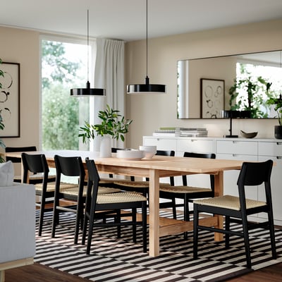 KARSKÄR / SKANSNÄS Стол и 8 стульев