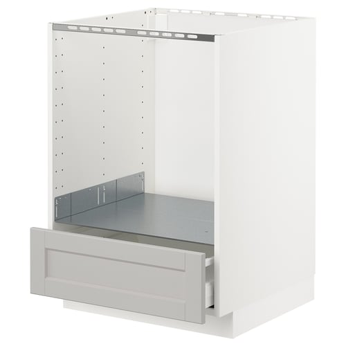 Кухонный шкаф Ikea METOD белого цвета, прямоугольный с одним ящиком.