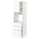 Белый кухонный гарнитур ikea METOD с выдвижными ящиками и полками.
