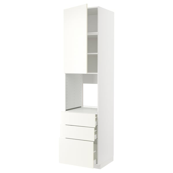 Белый кухонный шкаф Ikea METOD, современный дизайн.