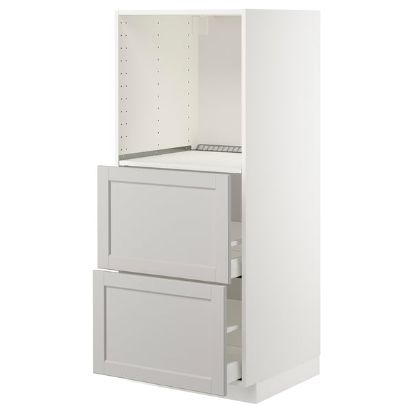 Белый кухонный гарнитур ikea METOD с выдвижными ящиками и регулируемыми полками.