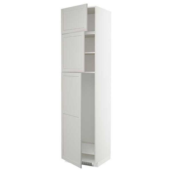 Кухонный шкаф Ikea METOD белый со скошенными краями, три полки, регулируемый, гарантия 25 лет.