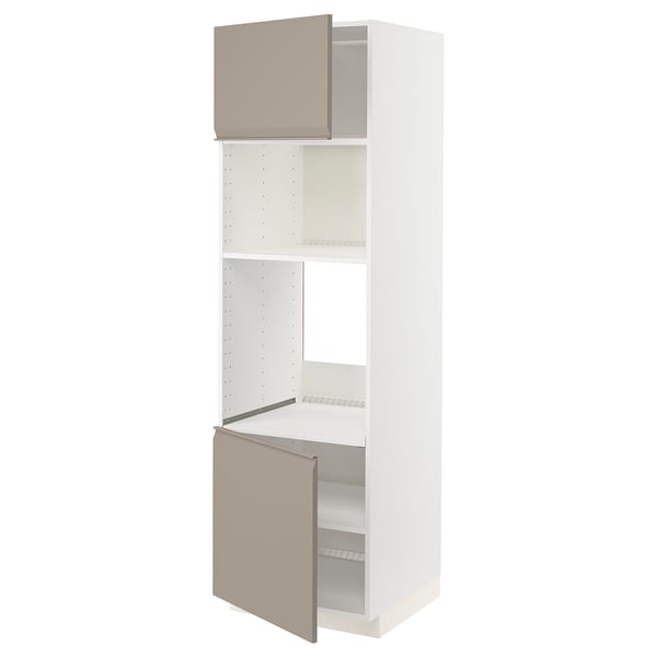 Кухонный гарнитур Ikea METOD, белый, матово-серые двери, современный дизайн.